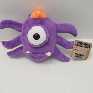 Tag I Bug You Display Hang Courage Bug Plush Monster Uncle Milton Purple Eye